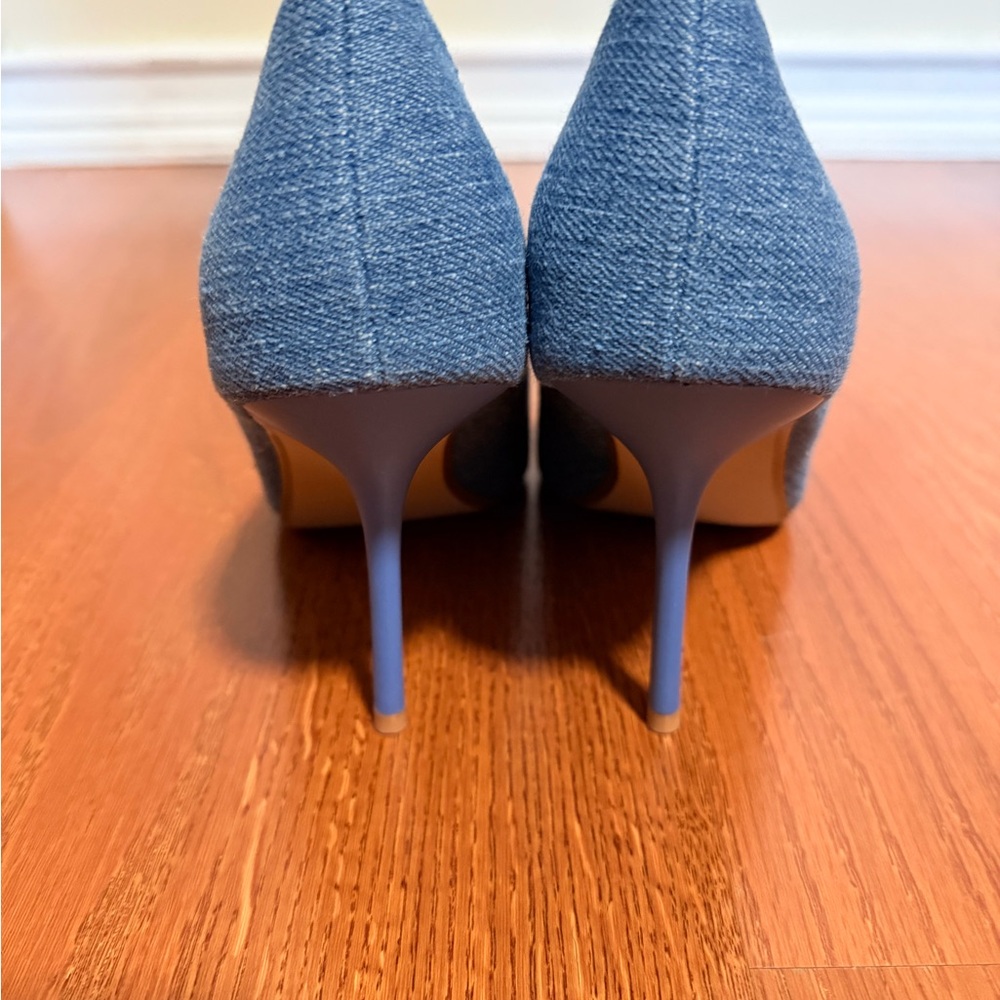 Steve Madden Blue Denim Embellished Women's Heels NEW - Picture 2 of 7